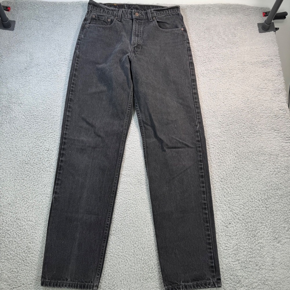 Levis 550 Relaxed Fit Jeans Mens 34x34 Faded Black Tapered Made in USA Vintage